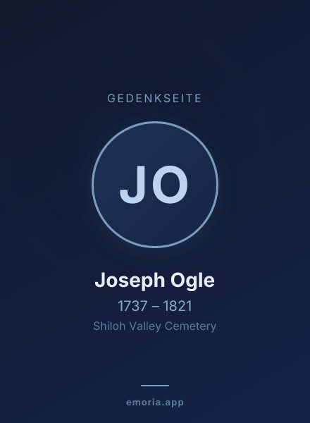 Gedenkportrait von Joseph Ogle