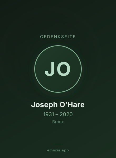 Gedenkportrait von Joseph O’Hare