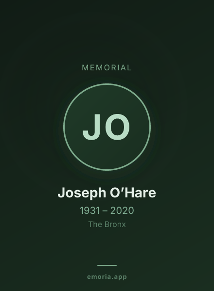 Memorial portrait of Joseph O’Hare
