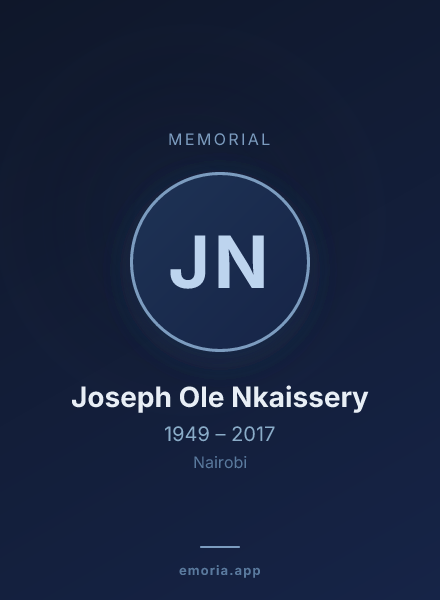 Memorial portrait of Joseph Ole Nkaissery