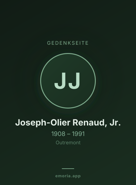 Gedenkportrait von Joseph-Olier Renaud, Jr.