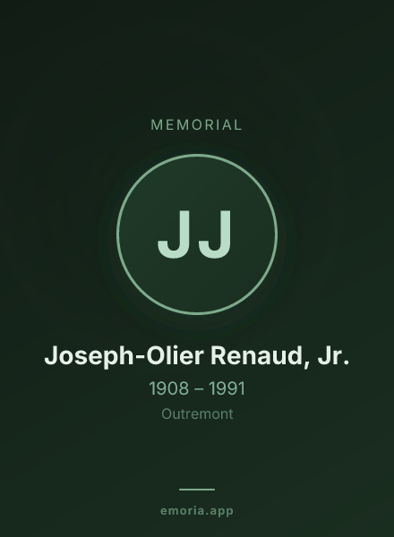Memorial portrait of Joseph-Olier Renaud, Jr.