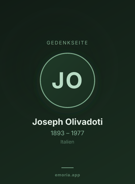 Gedenkportrait von Joseph Olivadoti