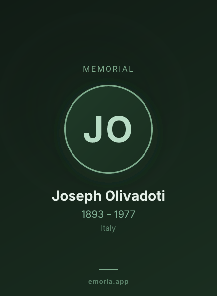 Memorial portrait of Joseph Olivadoti