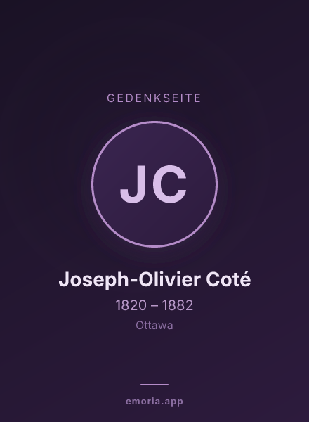 Gedenkportrait von Joseph-Olivier Coté