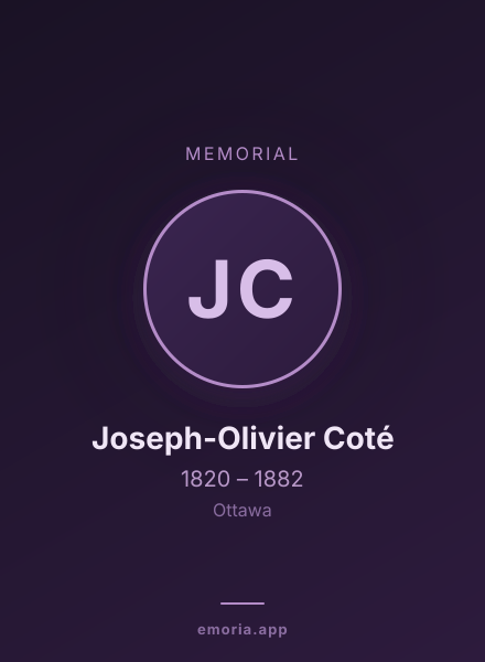 Memorial portrait of Joseph-Olivier Coté