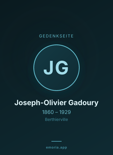 Gedenkportrait von Joseph-Olivier Gadoury