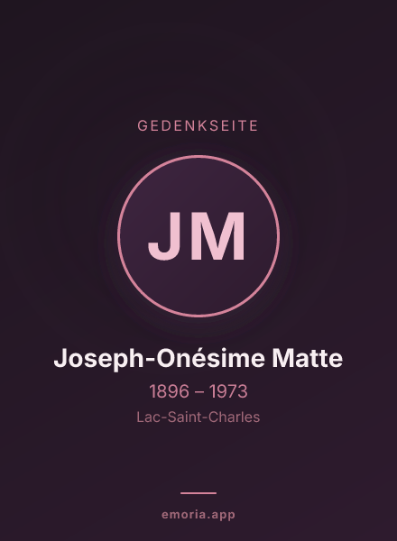 Gedenkportrait von Joseph-Onésime Matte
