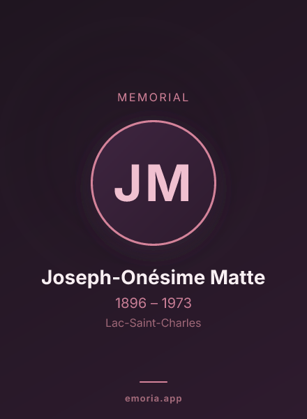 Memorial portrait of Joseph-Onésime Matte