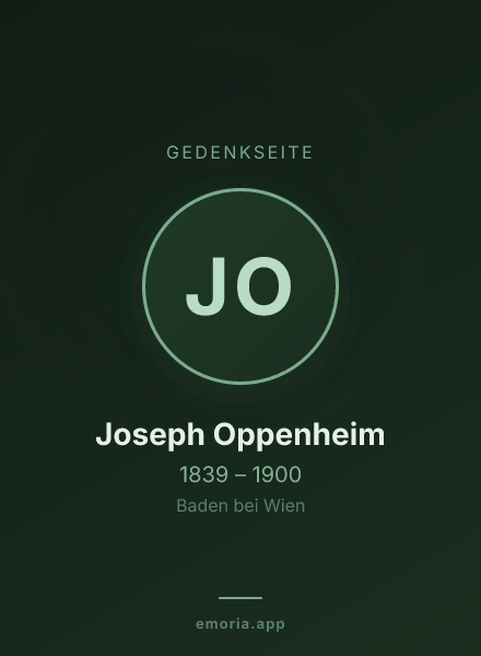 Gedenkportrait von Joseph Oppenheim