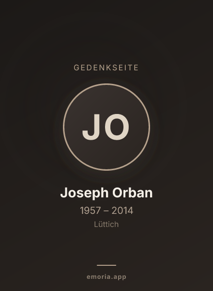 Gedenkportrait von Joseph Orban
