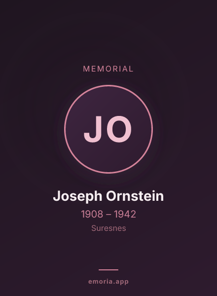 Memorial portrait of Joseph Ornstein