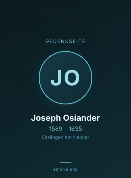 Gedenkportrait von Joseph Osiander