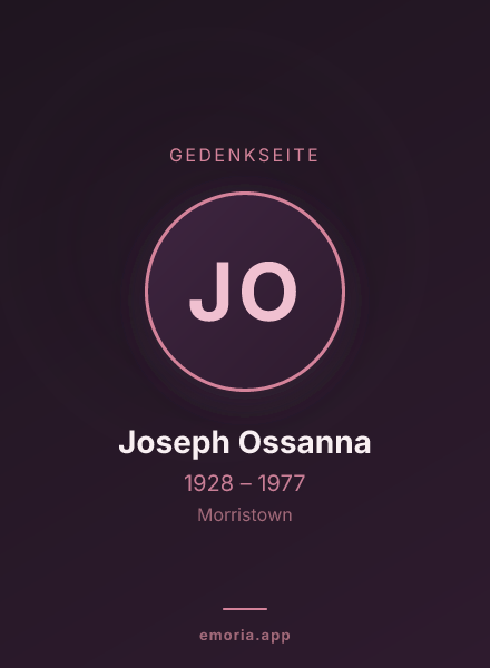 Gedenkportrait von Joseph Ossanna