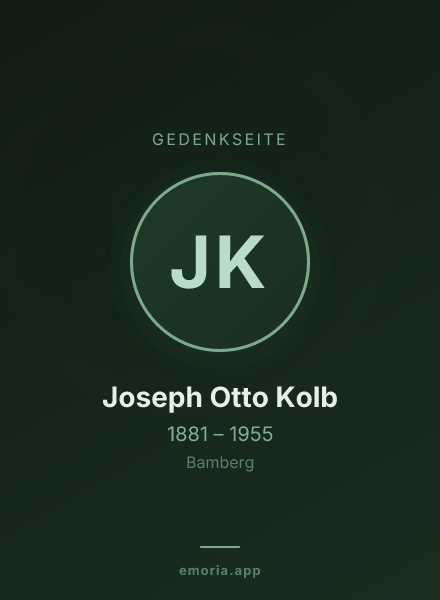 Gedenkportrait von Joseph Otto Kolb