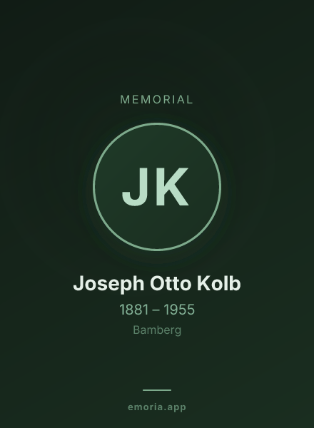 Memorial portrait of Joseph Otto Kolb