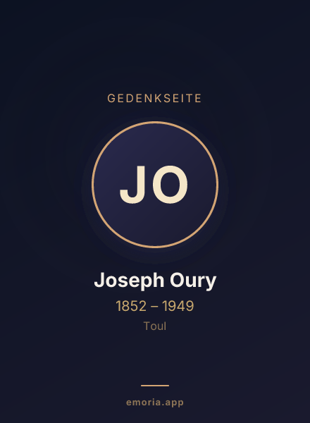 Gedenkportrait von Joseph Oury