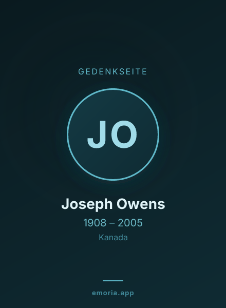 Gedenkportrait von Joseph Owens