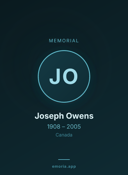 Memorial portrait of Joseph Owens