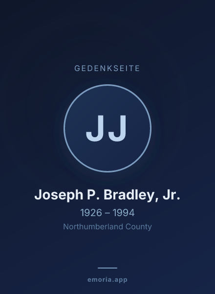 Gedenkportrait von Joseph P. Bradley, Jr.