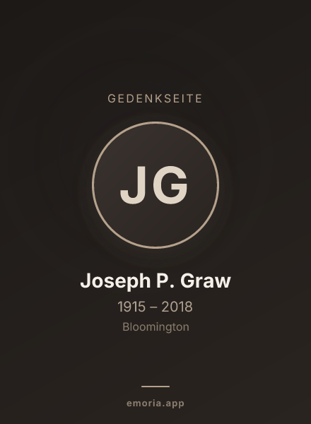 Gedenkportrait von Joseph P. Graw