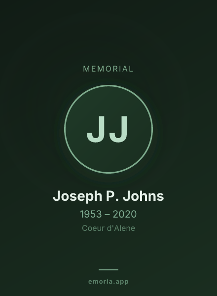 Memorial portrait of Joseph P. Johns