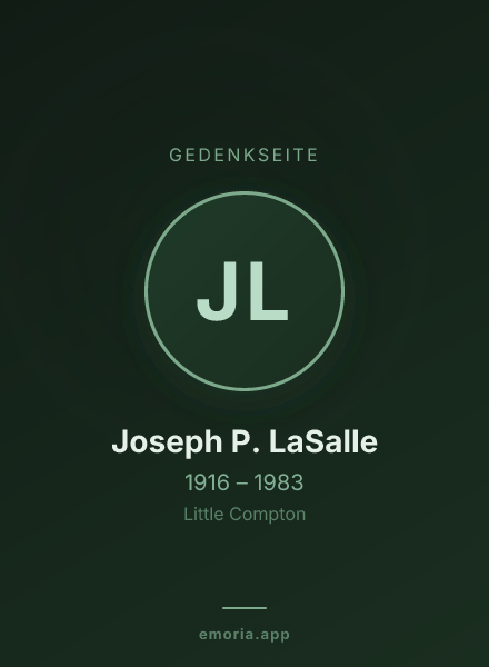 Gedenkportrait von Joseph P. LaSalle