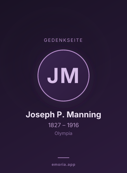 Gedenkportrait von Joseph P. Manning