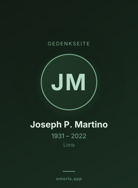 Gedenkportrait von Joseph P. Martino