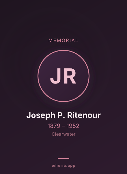 Memorial portrait of Joseph P. Ritenour