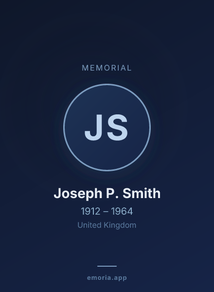 Memorial portrait of Joseph P. Smith