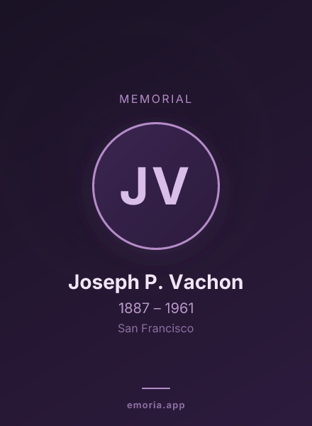 Memorial portrait of Joseph P. Vachon
