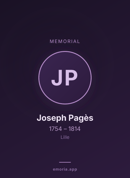 Memorial portrait of Joseph Pagès