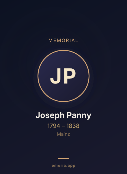 Memorial portrait of Joseph Panny