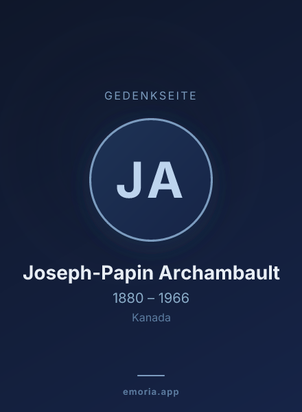 Gedenkportrait von Joseph-Papin Archambault
