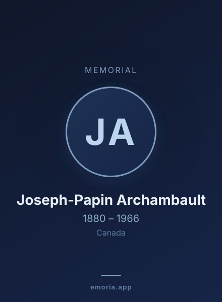 Memorial portrait of Joseph-Papin Archambault