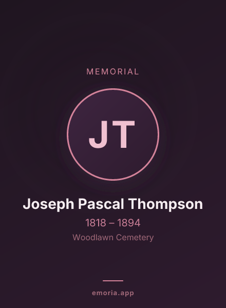 Memorial portrait of Joseph Pascal Thompson