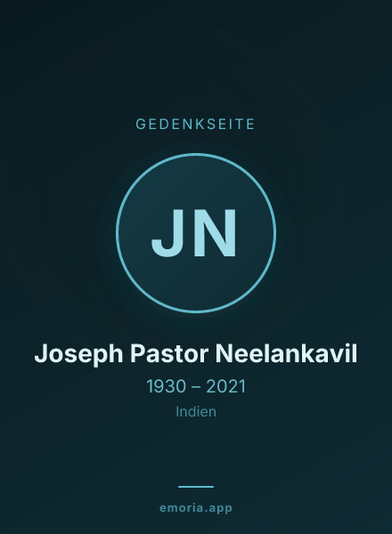 Gedenkportrait von Joseph Pastor Neelankavil