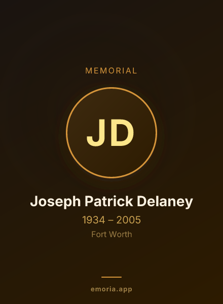 Memorial portrait of Joseph Patrick Delaney