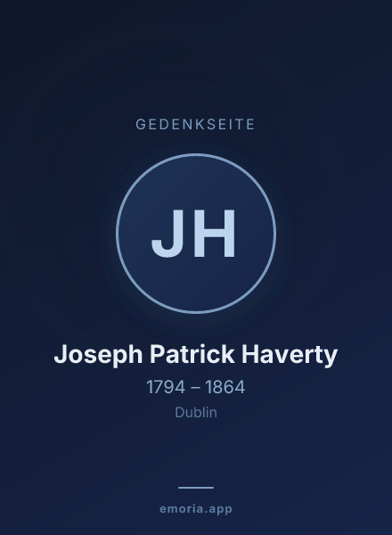 Gedenkportrait von Joseph Patrick Haverty
