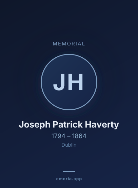 Memorial portrait of Joseph Patrick Haverty