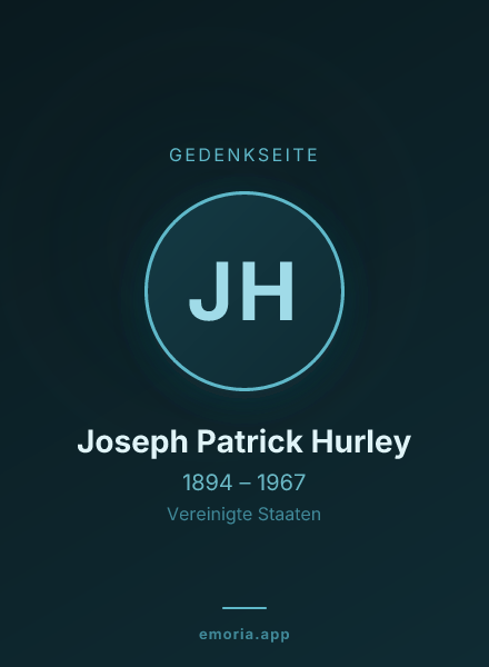Gedenkportrait von Joseph Patrick Hurley