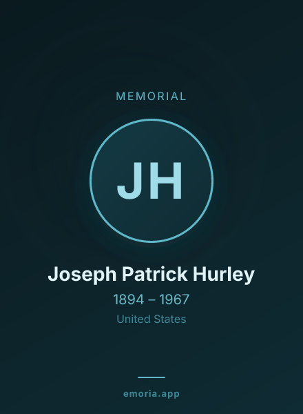 Memorial portrait of Joseph Patrick Hurley