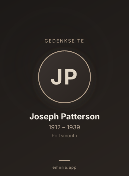Gedenkportrait von Joseph Patterson