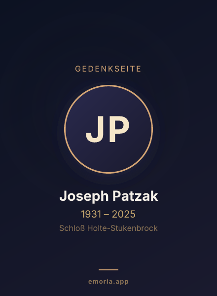 Gedenkportrait von Joseph Patzak