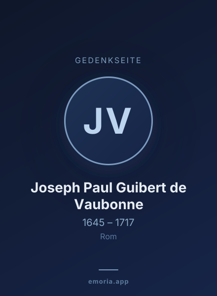 Gedenkportrait von Joseph Paul Guibert de Vaubonne