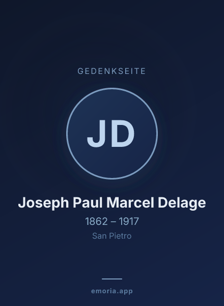 Gedenkportrait von Joseph Paul Marcel Delage