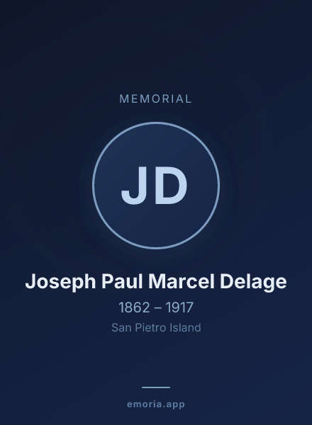 Memorial portrait of Joseph Paul Marcel Delage