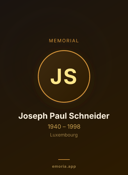 Memorial portrait of Joseph Paul Schneider