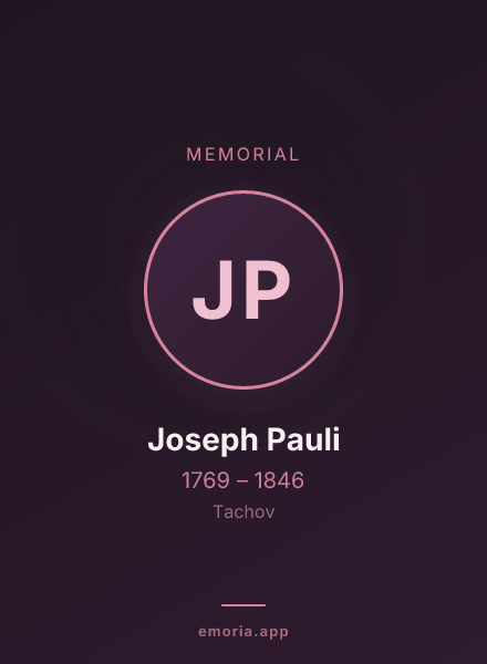 Memorial portrait of Joseph Pauli